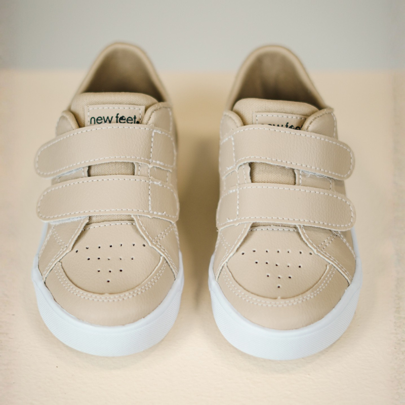 Tênis Lume Kids Velcro Bege da New Feet